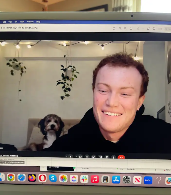 bradpost's tweet photo. Nothing beats the joy of video calls with my kiddos and their furry friends! 🐶💬 Sending woofs and hellos across the screen - these moments are pure happiness. #FamilyBonding #FurryGreetings https://t.co/WNXp0DBtPy