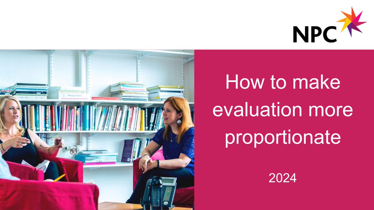 This interactive workshop is for charities who want to evaluate their work and measure their impact, but have limited resources. What constitutes a proportionate and meaningful way to evaluate in your project or service? Join us in July to find out: thinknpc.org/events-and-tra…