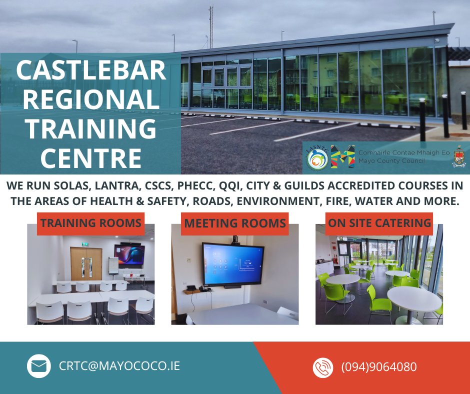 The Castlebar Regional Training Centre offers a diverse range of courses with expert instructors ready to guide you through every step of the way. Visit lasntg.ie for more information or get in touch using the information on the poster.