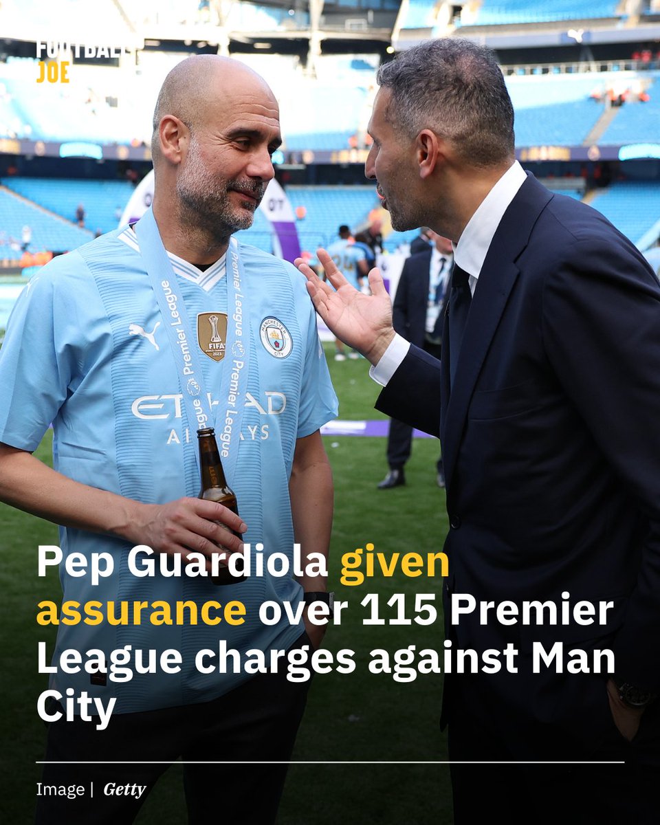 Guardiola has been provided with an update on the alleged 115 charges Read more: joe.co.uk/sport/pep-guar…