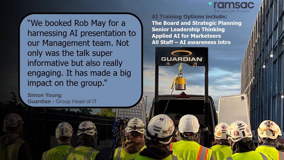 ⭕ It's incredibly satisfying when the work we do yields tangible benefits for our clients. I recently had the pleasure of facilitating an AI training session for the management team at @GuardianFall, and receiving this positive feedback earlier truly made my day. 😍 #AI