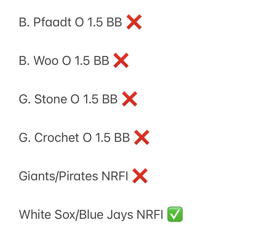 No plays from me today…

May need to 🗑️ or rework my BB formula as it robbed us from having a significantly more profitable day yesterday.

Expect a card tomorrow morning 🤝

Good luck to everyone with coin on the line tonight.