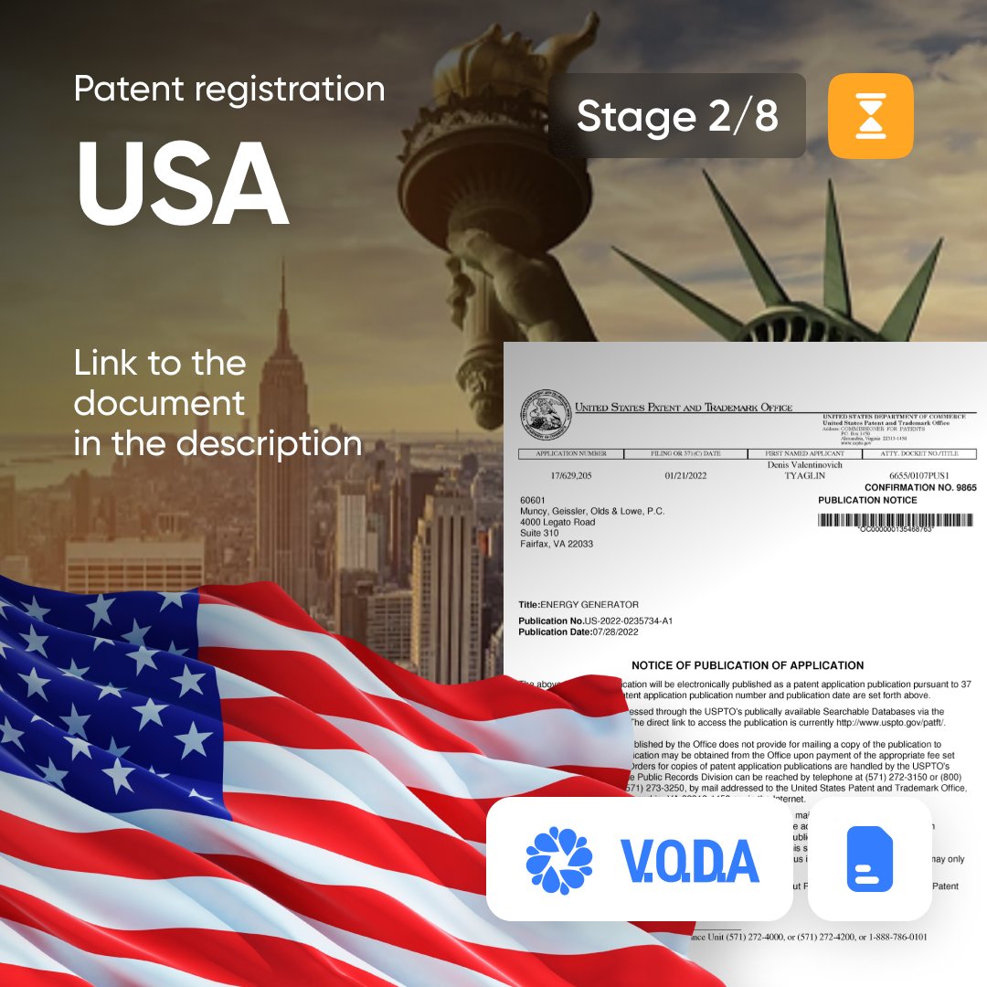 The national phase of patenting the invention of the "Energy Generator" in the USA. 2nd stage

Link to the document: drive.google.com/file/d/11UaSP-…

You can read this and other articles of project on our website or in our telegram news channel - linktr.ee/denistiaglin

#TIAGLIN #VODA