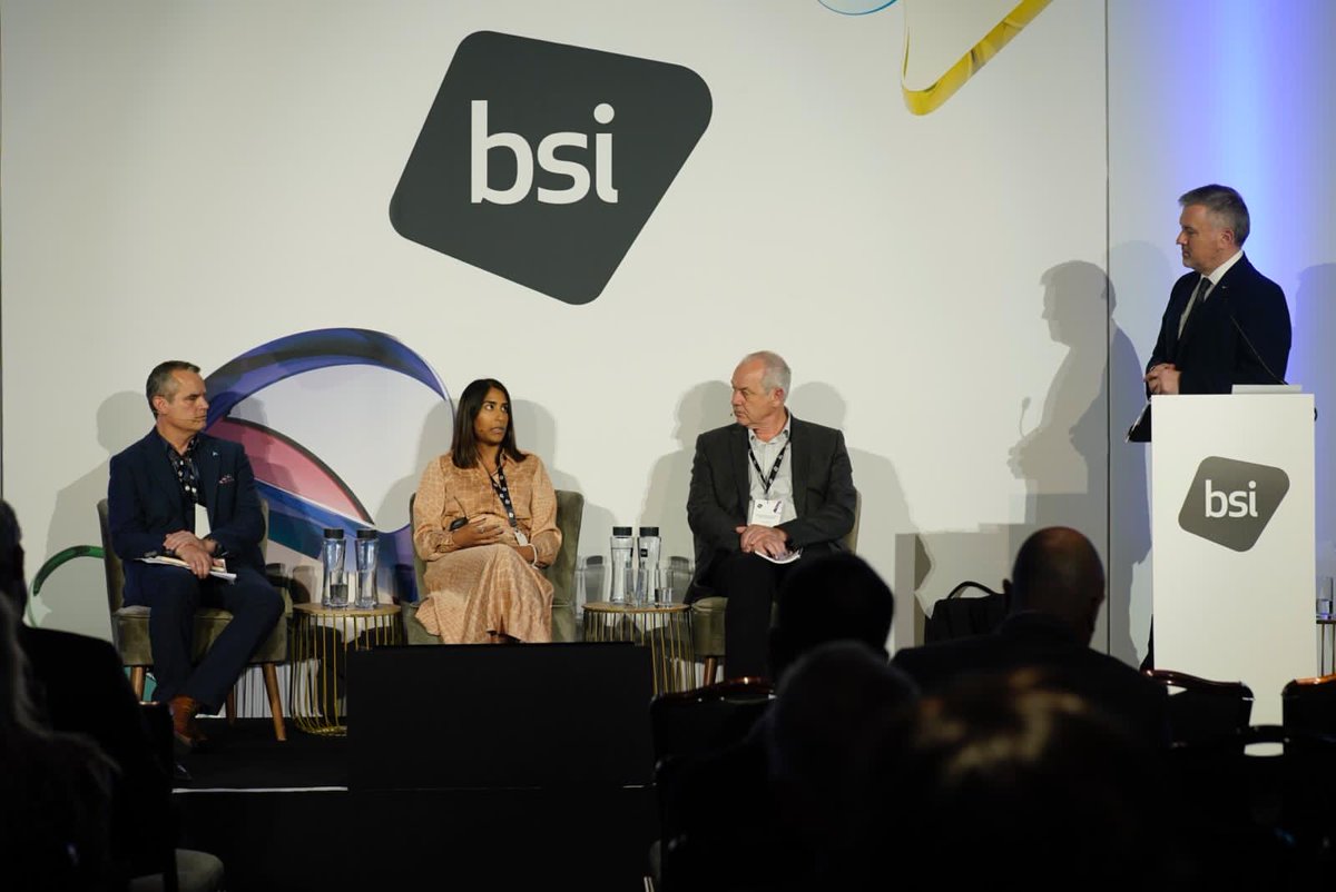 A wonderfully insightful conversation about #EthicalSupplyChains. We were joined today at the #BSIStandardsConference by industry experts providing valuable perspectives on the challenges and successes of implementing standards that support #Purpose, #Sustainability & #Innovation