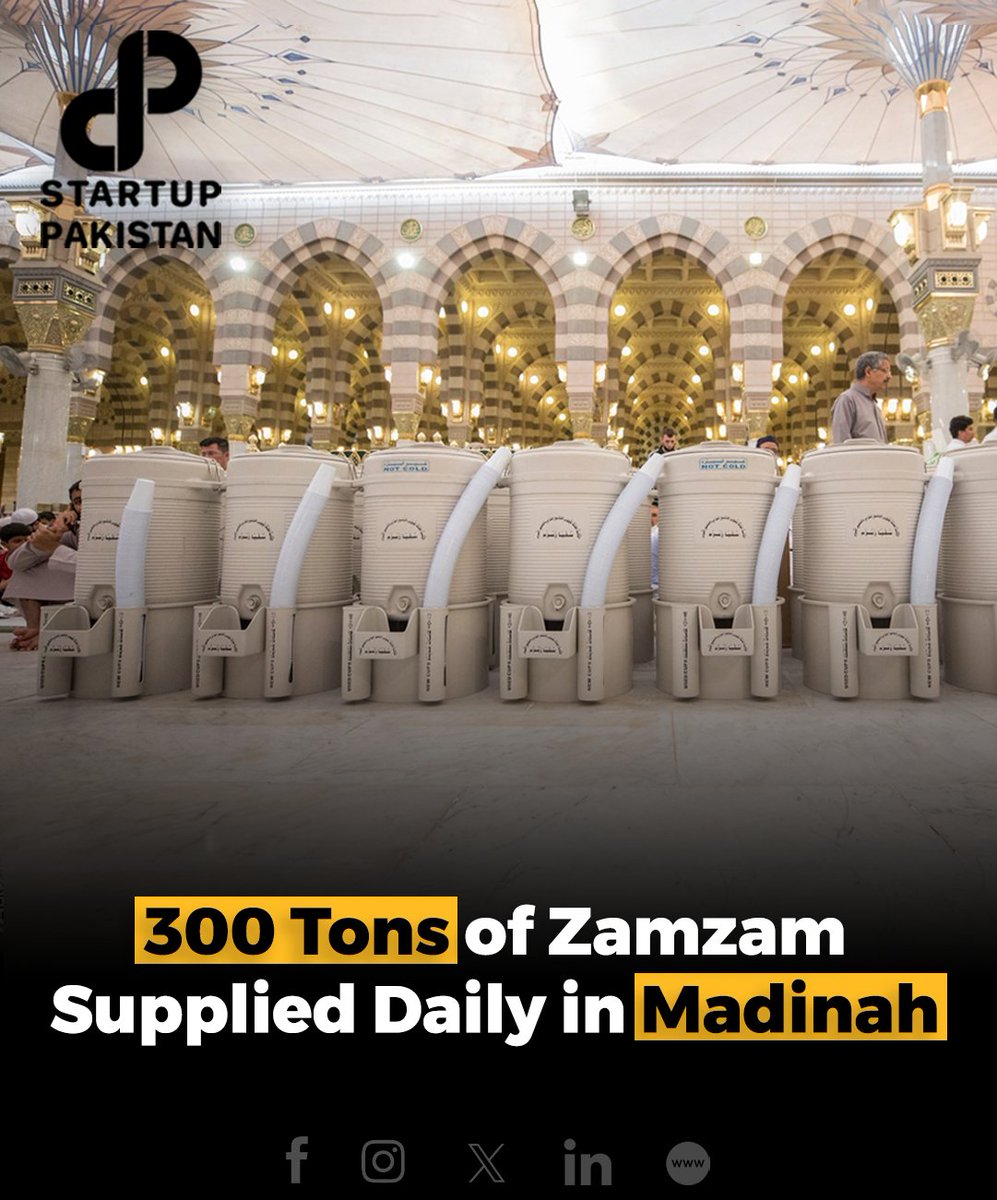 The General Authority for the Affairs of the Grand Mosque and the Prophet’s Mosque is dedicated to providing Zamzam water at the Prophet’s Mosque for the enjoyment of worshippers and visitors. #Saudiarabia #Zamzam #Makkah #Madinah #Umrah #Hajj #Pilgrims