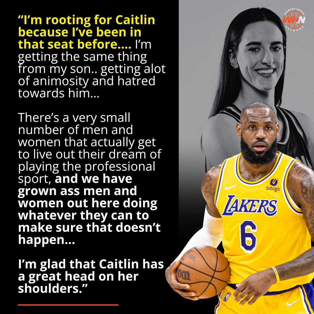 Lebron on Caitlin Clark: 'I'm rooting for Caitlin because I've been in that seat before.'