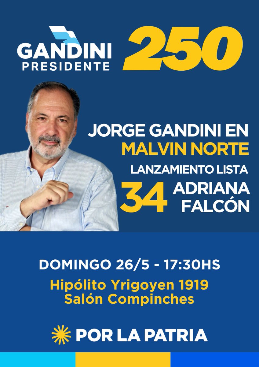somoslista34's tweet photo. La 34 es nuestra lista !!
Realizamos el lanzamiento y es un honor contar con tu presencia, los esperamos junto a @jorgegandini
@tatoviviano @JBarriosBove @lista250 @PNACIONAL
#NosotrosPodemos @afalcon3358 https://t.co/fN75xLkqzI
