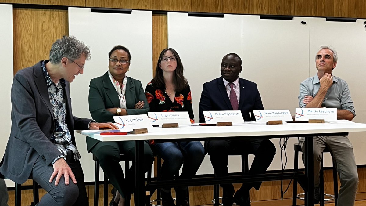 Interesting panel discussion on universal health care #UHC at <a href="/SwissTPH/">Swiss TPH</a> with @tuserod of MOH #Tanzania, <a href="/AngelDillip/">Angel Dillip Singh</a> and Medicus Mundi Switzerland.