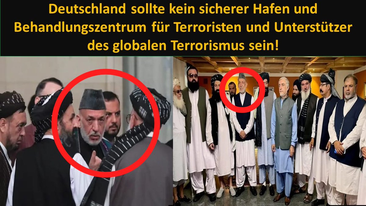 Deutschland sollte kein sicherer Hafen und Behandlungszentrum für Terroristen und Unterstützer des globalen Terrorismus sein!

Hamid Karzai, der geistige und ideologische Vater der Taliban, nutzte das Geld der Steuerzahler westlicher Länder, das in den letzten 20 Jahren für den