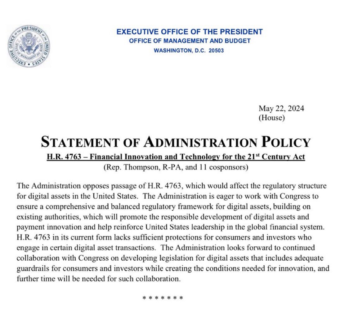 The White House recently released a statement that, despite expectations, it will not veto the House's crypto market structure bill. This announcement, while showing the administration's willingness to collaborate with Congress, underscores a critical concern: the Biden