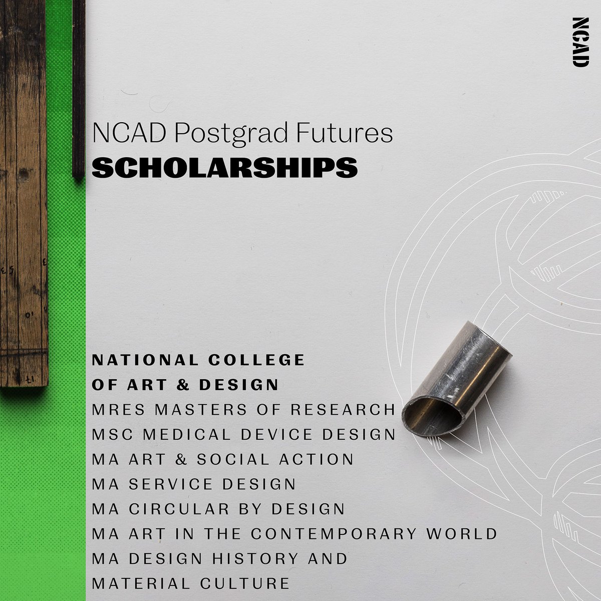 The deadline to apply for a Postgrad Futures Scholarship is rapidly approaching! The deadline for application is 31 May 2024. For more information click the link in bio. #postgradfutures #postgraduate #studyatncad