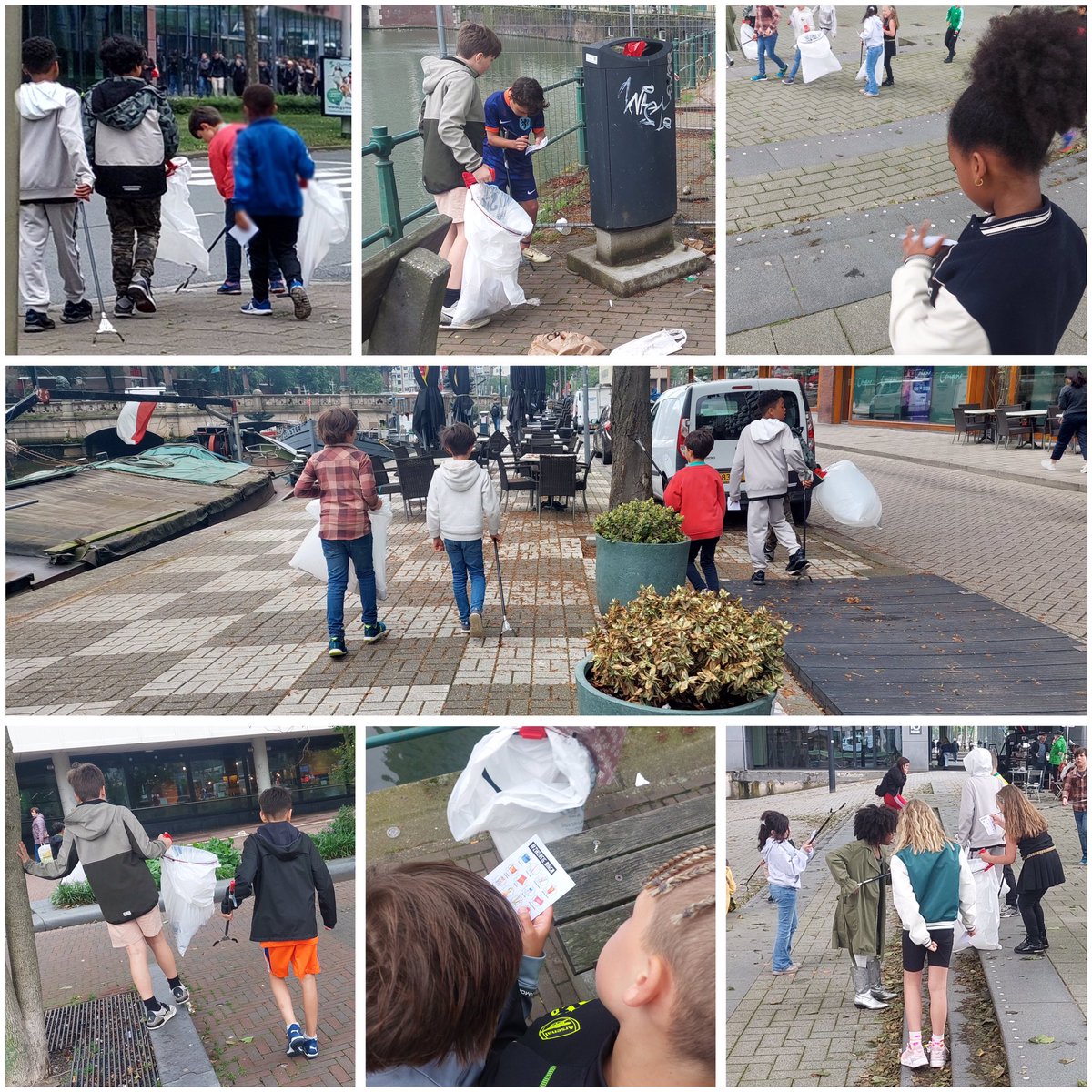 Vandaag en morgen krijgt de tussenbouw van Montessorischool Jan Prins zwerfafvalles van gastdocent @irodermans. Daarna gaan de leerlingen naar buiten om kades en groenstroken in het centrum  van #Rotterdam te ontdoen van afval…
#zwerfie #plasticsoep #afvalreductie #onderwijs