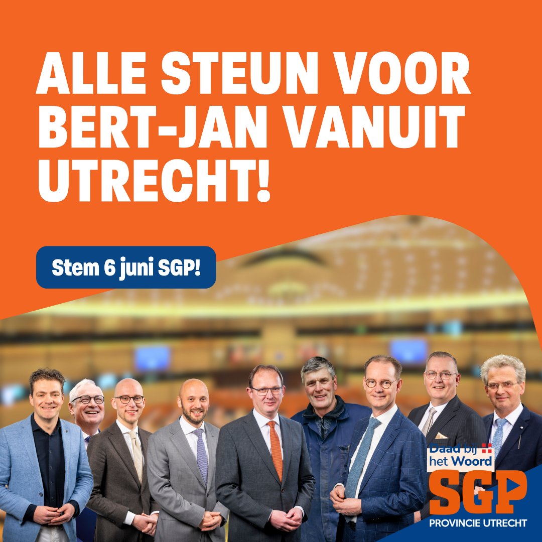 De EU dichterbij huis? Dat kan! Deze Utrechtse kandidaten staan op de lijst voor het Europees Parlement. Ze komen uit verschillende plaatsen in onze provincie. Elke stem telt! Stem 6 juni SGP! #verkiezingen #europa #eu #europeesparlement