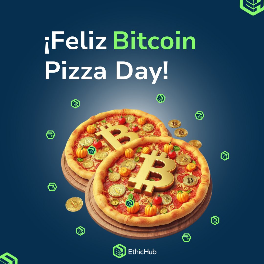 EthicHub's tweet image. 🍕✨ ¡Feliz Bitcoin Pizza Day Ethichubbers!

¿Recuerdan aquella legendaria transacción de 10,000 $BTC por dos pizzas? 🍕

Ese momento marcó el inicio de una nueva era en el mundo financiero. 🌱💚

#bitcoinpizzaday🍕 #EthicHub #InversiónDeImpacto #Blockchain #ReFi #pizzaday🍕