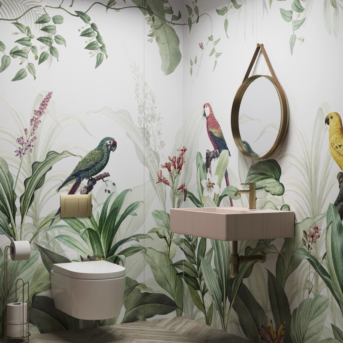 showerwalluk's tweet photo. Design Showcase: Paradise

Transport your mind to a far-away destination, with this rainforest-inspired Paradise decor.

Bird murals in bathrooms introduce a delightful and whimsical element to interior design.

Discover more here: https://t.co/JNBVlriacU https://t.co/WSyIfsh9j0