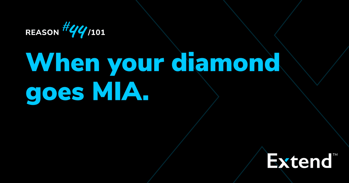 HelloExtend's tweet image. It’s one of your most sentimental items...and most expensive. We replace lost diamonds and gemstones so your ring will always sparkle. 💍
ow.ly/NTvA50Rcpf2
#productprotection #jewelryprotection #101reasons #whyExtend #accidentprotection