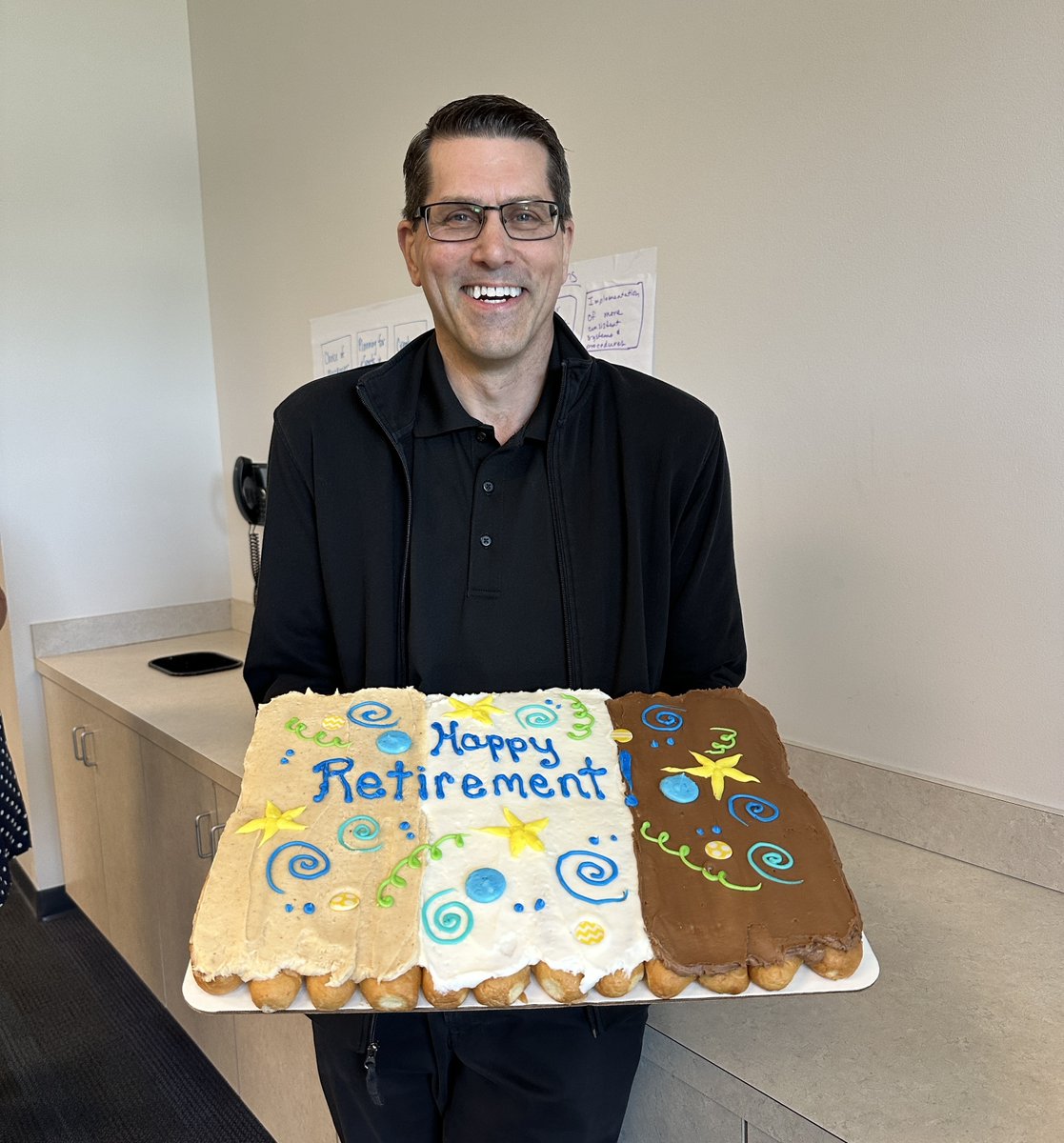 IU13EdTech's tweet photo. During today’s Tech Media Integrators’ Collab we are recognizing Darin Wagner and wish him the best in his retirement! #iu13edtech https://t.co/AClpTvi34F