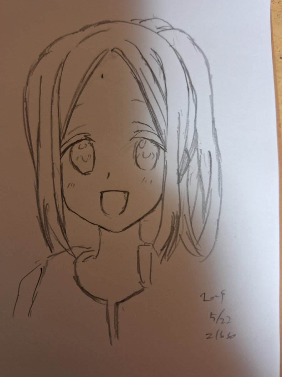 1日1模写。スローループより、インストラクターのおねえさん