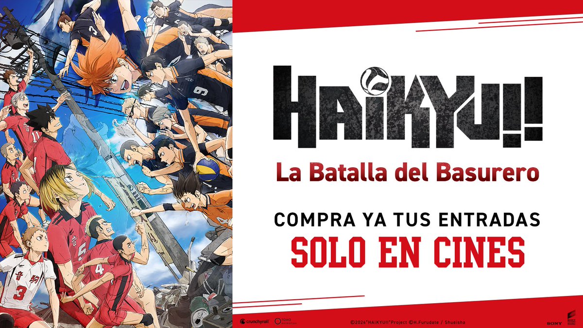 ¡Sorpresa! Ya está activa la preventa para #Haikyu!! La Batalla del Basurero, que se estrena este 30 de mayo. No te pierdas la oportunidad de disfrutar la peli ¡a lo grande! 😲🏐🤩 Compra aquí tus boletos 👉 bit.ly/44PNNUL