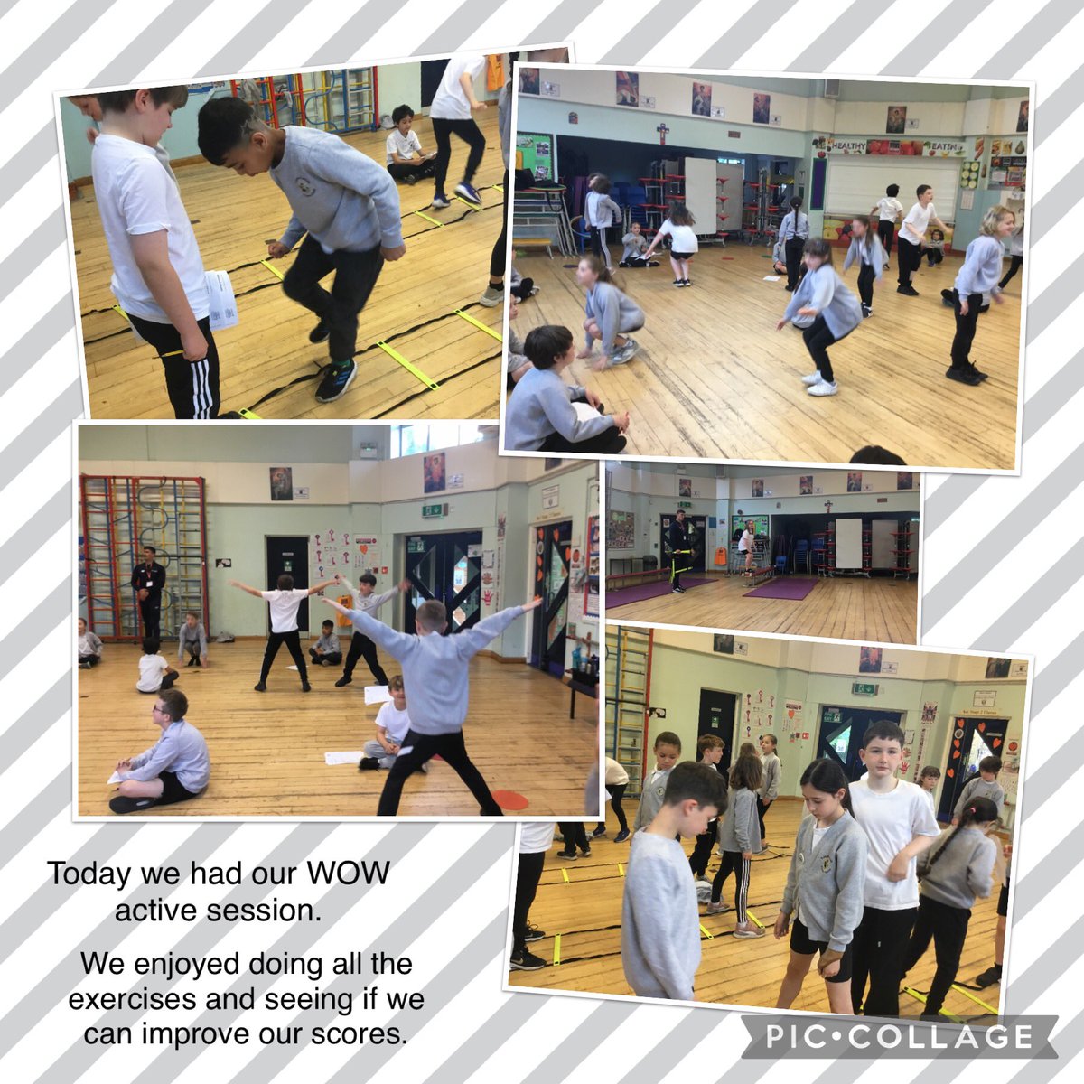 Our final WOW active session was today. We have loved comparing our scores and trying to improve them. We love to exercise!