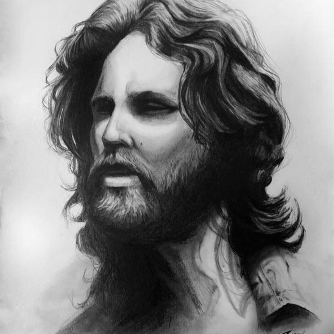 DeviantArt user u/JozeRiva posted this drawing of Jim that his father drew when he was a teenager. #JimMorrison