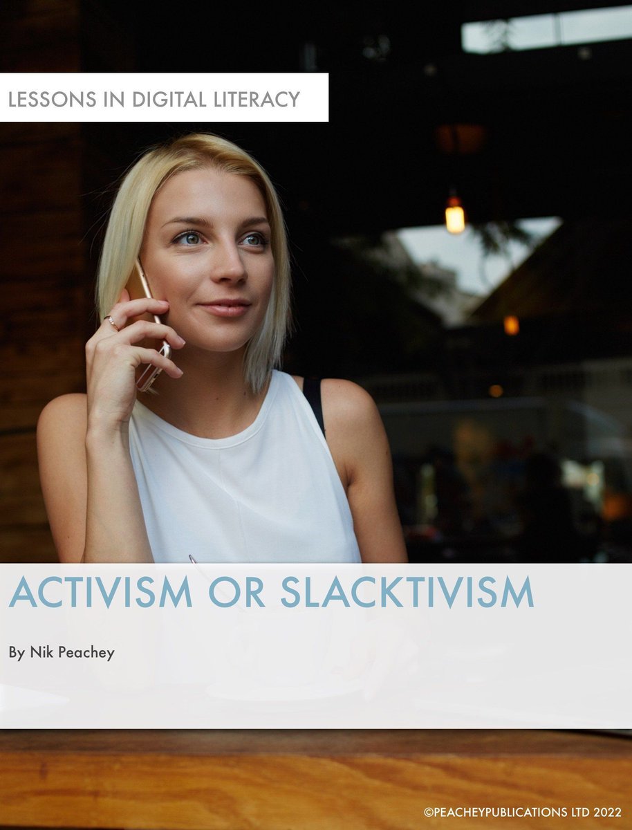 In this lesson, students explore the potential of the internet to enable social change. Students explore the concept of slacktivism (lazy activism) and share their views about the use of the internet for social change campaigns. bit.ly/3v3v3RF