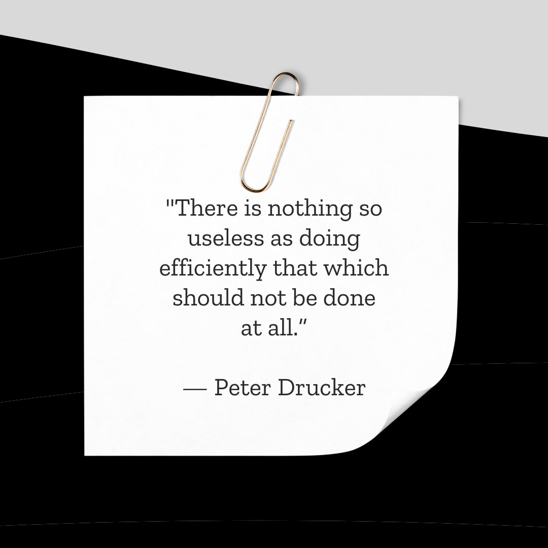 Wednesday wisdom from Peter Drucker: