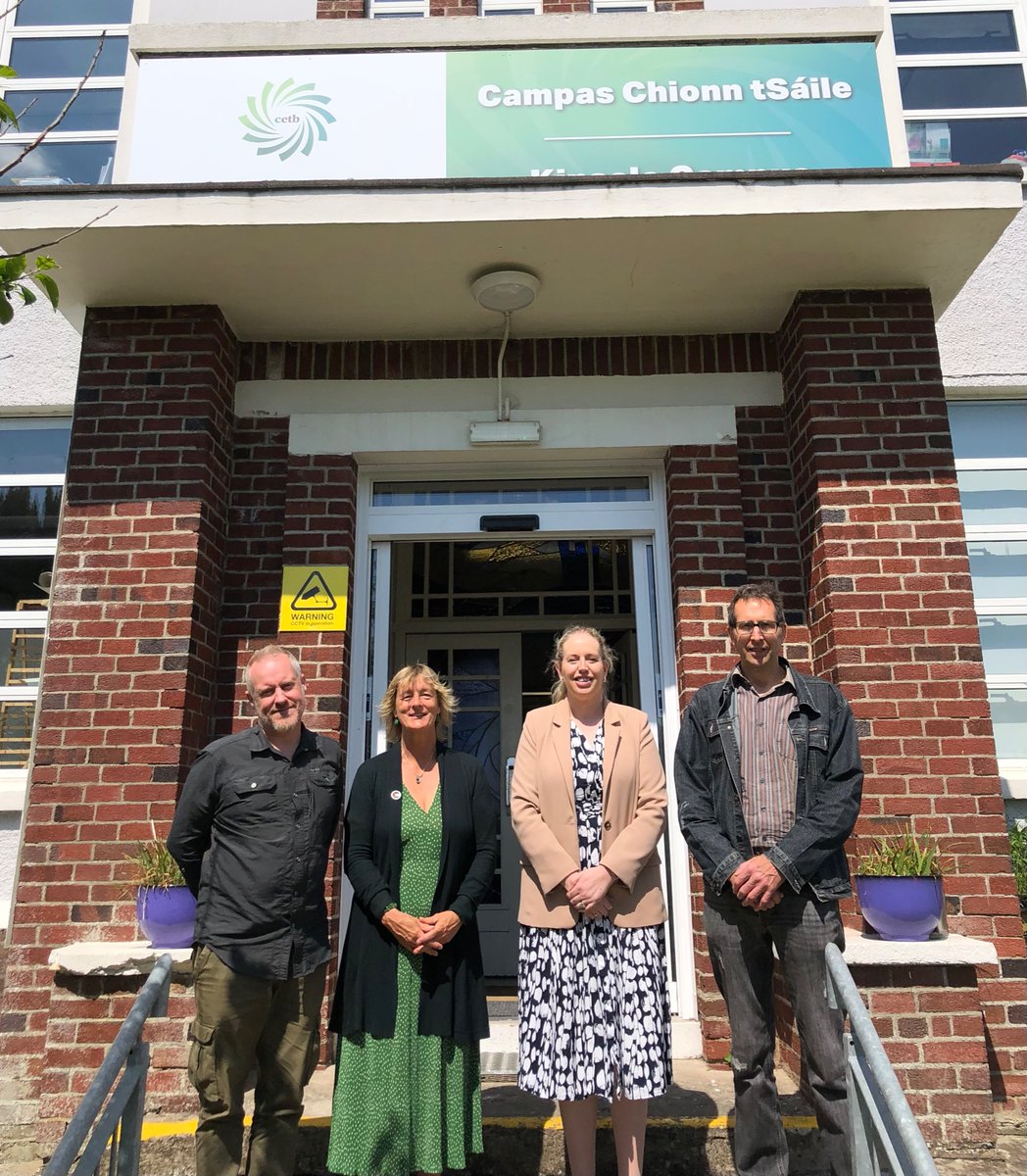 @kinsalecollege was honoured with a visit by Grace O’Sullivan MEP who works for a greener fairer world in Europe. Former crew member of @Greenpeace Rainbow Warrior when it was bombed in New Zealand in 1985. The world needs more heroes like her @GraceOSllvn