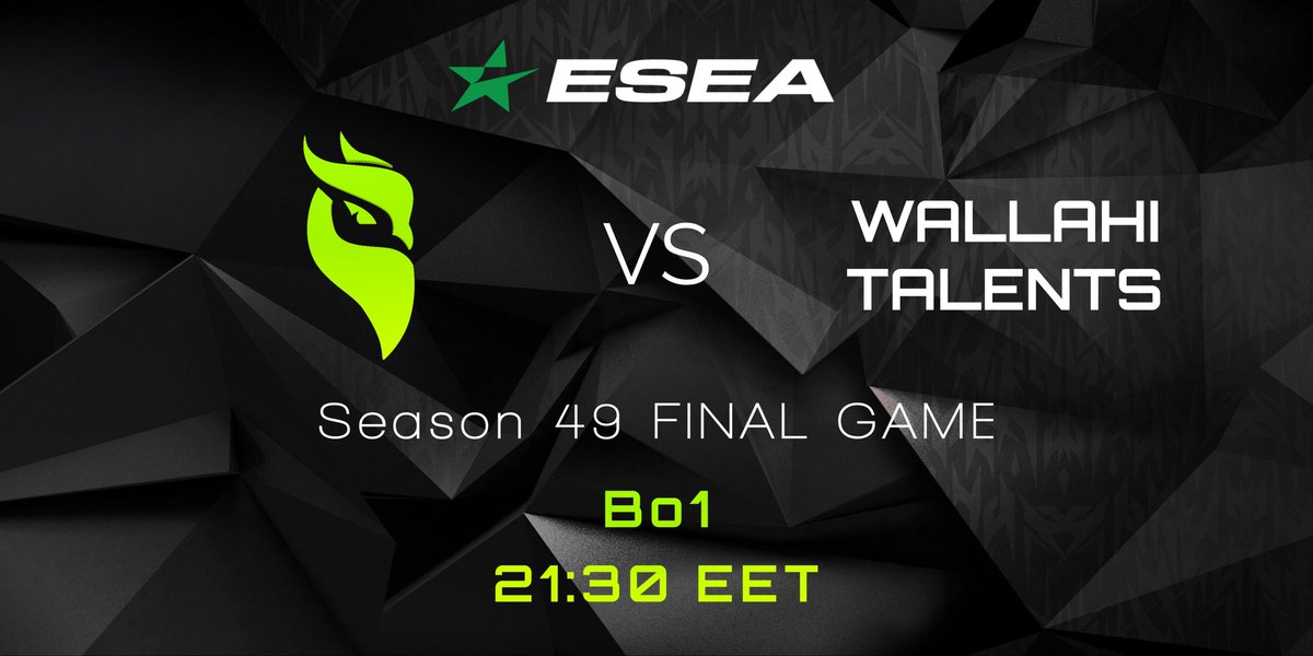 esports_tier's tweet photo. π’ ESEA Matchday π’
π Wallahi Talent
π€ 21:30 EET
πΊ https://t.co/One2HPUftc
ποΈ @theramsestv & @samvcsgo
Final game of regular season! π€πΌ
#GoTier #TierEsports #ESEA #esportsfi https://t.co/9xe6kbUaD4