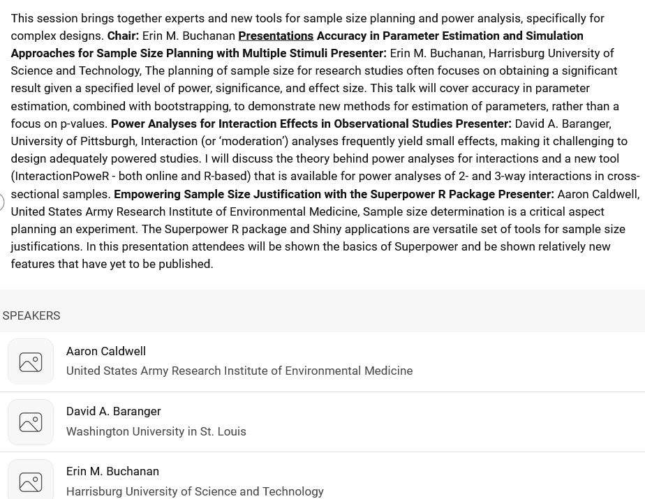 David Baranger (@david_baranger) on Twitter photo Stoked for my first APS #APS24SF! I'll be presenting on our InteractionPoweR #rstats package in an invited session on sample size planning! Stoked for my first APS #APS24SF! I'll be presenting on our InteractionPoweR #rstats package in an invited session on sample size planning!