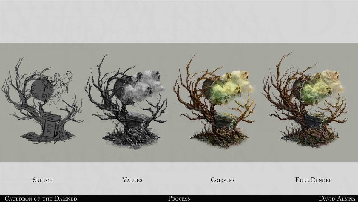 DA_Artworks's tweet image. Finished!!! Cauldron of the Damned - Prop Design.
#conceptart #DarkFantasy #PropDesign