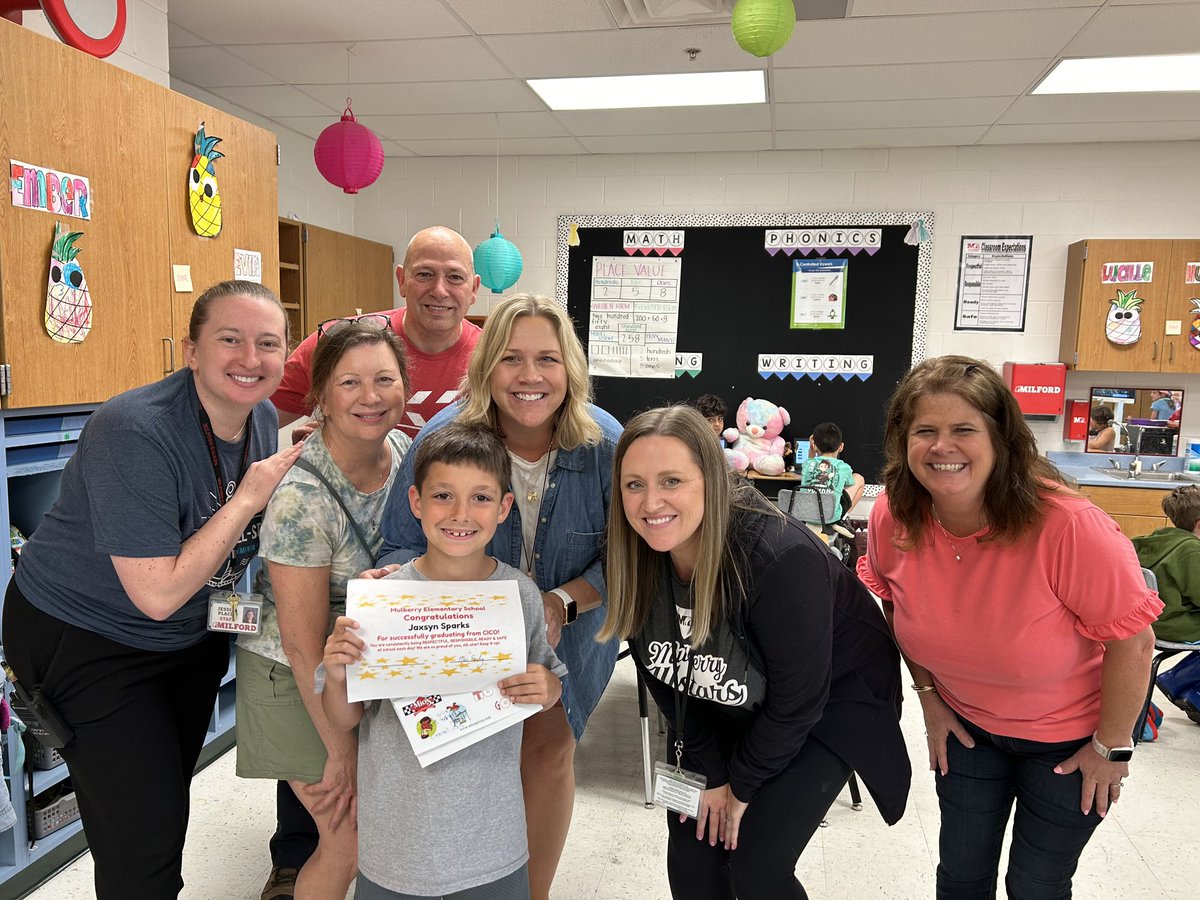 Congrats to this Mulberry All-Star for successfully graduating from CICO!! He’s ready to soar into 3rd Grade! <a href="/Milford_Super/">MilfordSuper</a> <a href="/Milford_Schools/">Milford Schools</a> <a href="/KelliEllison40/">Kelli Ellison</a>