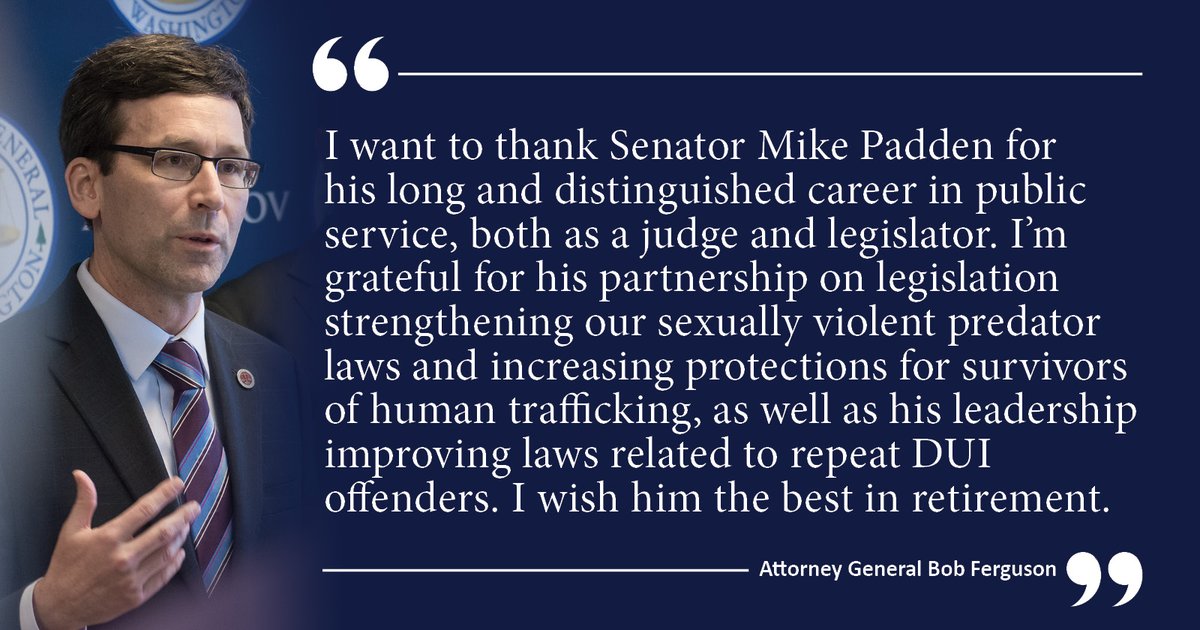Thank you, Senator Mike Padden. “Another veteran Washington state lawmaker won’t return in 2025,” story from @WAStateStandard: washingtonstatestandard.com/2024/04/03/ano… #waleg