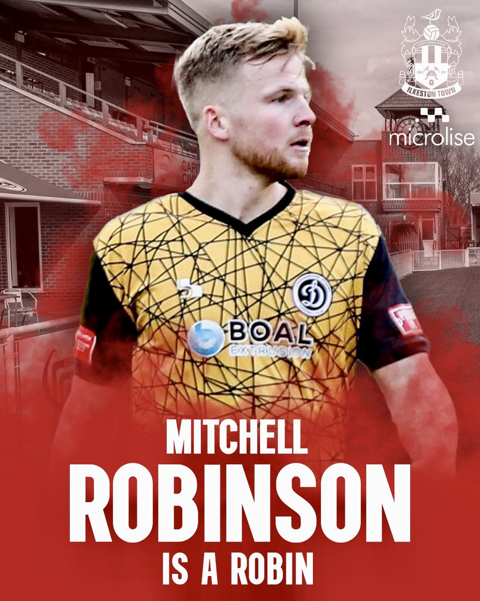 ✍️ 𝗥𝗢𝗕𝗜𝗡𝗦𝗢𝗡 𝗦𝗜𝗚𝗡𝗦

We are delighted to announce the signing of centre half, Mitchell Robinson. 

Most recently with Loughborough Dynamo, Mitchell reunites with Ian Deakin, having been his captain at Long Eaton United.

Welcome, Mitch 👊 

#OneTownOneClub