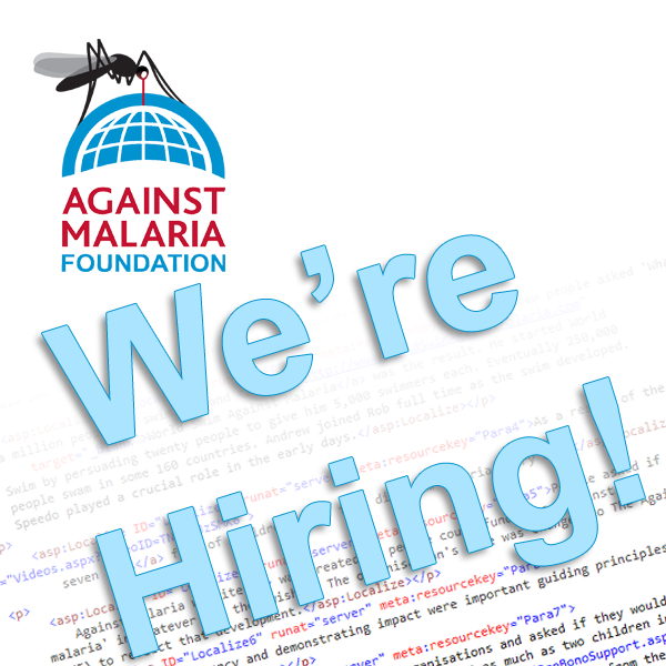 AMF is hiring - Software Engineer 
#charityjobs #fullstackdeveloper #impact #dotnet #SQL
againstmalaria.com/NewsItem.aspx?…