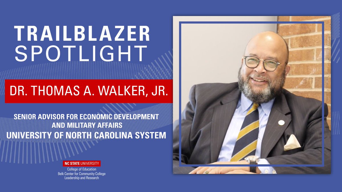 From serving in the @USMC to becoming president of @wayneccnc, Dr. Thomas A. Walker, Jr. has long been a trailblazer. After serving in various leadership roles in the Midwest and Tennessee, Walker made his way back to North Carolina in 2016. He now serves as senior advisor for