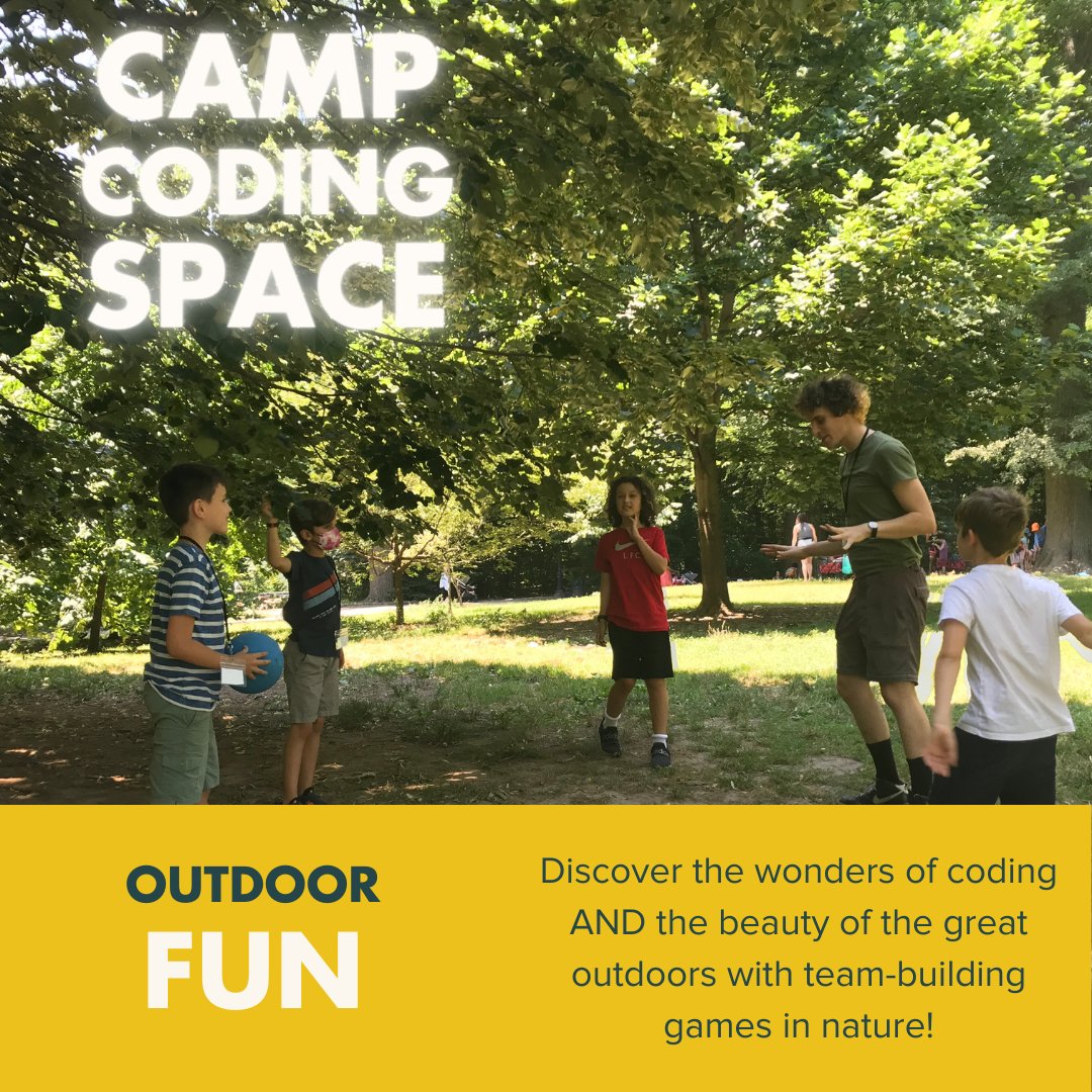 thecodingspace's tweet image. 🚀☀️ Reason #3 to join the fun at #CampCodingSpace: outdoor fun! Your child will experience the joy of coding and then head outside for team-building activities and exploration. Sign up here:
thecodingspace.com/programs/summe…
#SummerCamp #Summer #CodingCamp