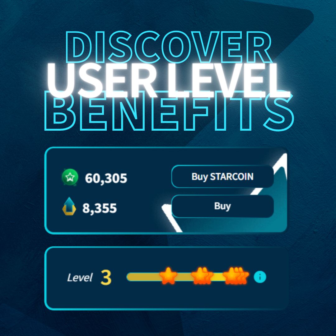 Do you know that the more you play on 5TARS, the more discounts and benefits you get in-game? Want to save up to 25% on your in-game purchases? Visit the User Level section on our wiki (buff.ly/3WVvMlR) and discover all the benefits of being an active user on 5TARS.