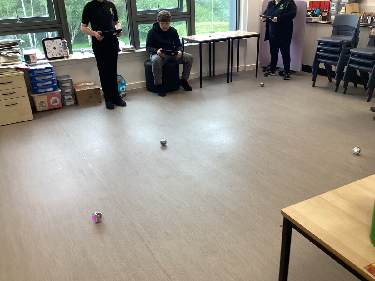 S2 have started using Spero to learn more about programming in Digital Skills. They will be using their problem solving and communication skills over the next few weeks as we complete challenges using these fun robots! #digitalschoolsaward #successfullearners