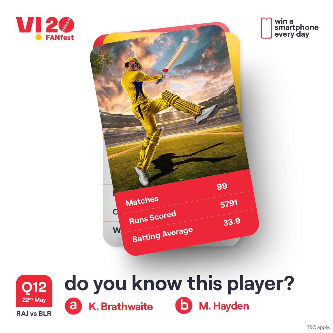 A challenge that separates the cricket experts from the rest. Identify this player and you stand a chance to win a smartphone every day. 1. Follow our page 2. ⁠Comment the right answers with #Vi20FANfest #ChallengeAlert #WinPrizes #Quiz #Challenge #ParticipateAndWin #RAJvsBLR