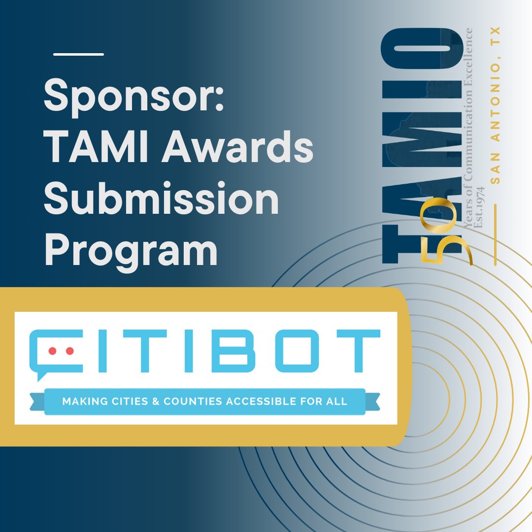 Excited to celebrate TAMIO's 50th Anniversary! This conference is one of our favorites, offering valuable professional development and fostering connections among Texas cities. Hope to see you there!

#GovTech #TAMIO2024⁠
#LocalGov #CitizenEngagement⁠
#CivicTech