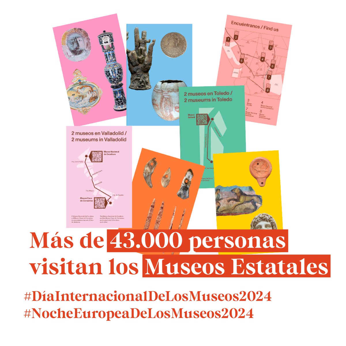 🎉 ¡El #DíaInternacionalDeLosMuseos y la #NocheEuropeaDeLosMuseos fueron todo un éxito en nuestros @MuseosEstatales! ⬆️ Las cifras de asistencia a ambos eventos, que coincidieron en la misma jornada el 18 de mayo, representan un incremento de casi el doble con respecto a 2023