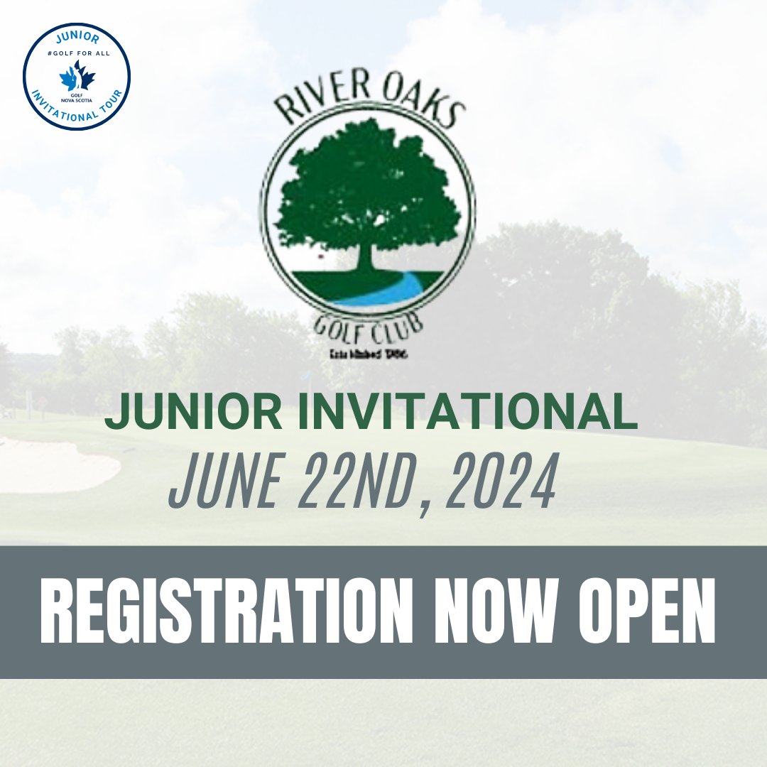 Registration for the River Oaks Golf Club Junior Invitational is NOW OPEN!

This event marks the 3rd event in the Golf NS Junior Invitational Tour. To register, please click the link below.

linktr.ee/golfnovascotia