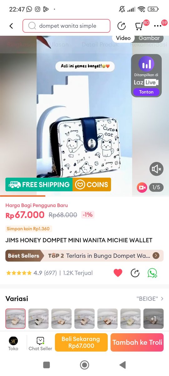 astutirad47's tweet photo. @LazadaID Dompet lucu bener2 mini ini sebagus nggak kalah sama dompet mahal❤️‍🔥

Wish me luck 💙💙💙
@RinnaTantri @heyanissa @yantipu70207560  #HarganyaSelaluLebihBagus #JaminanHargaTerendah #LazadaGiveaway #LazadaID https://t.co/0zudR6Dyht