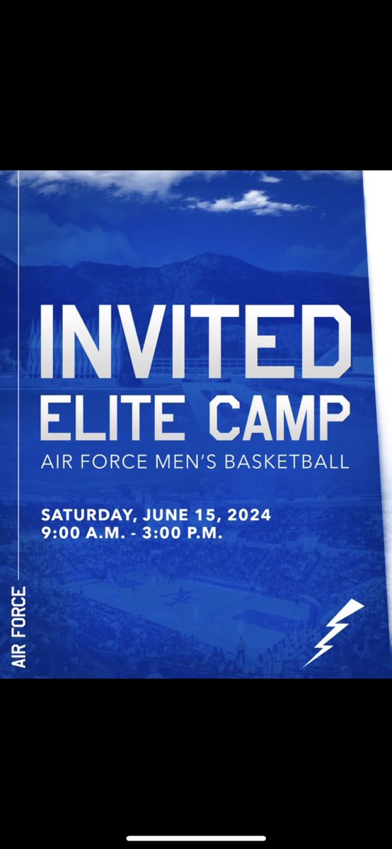 loganmenefee's tweet photo. Excited to be attending the United States Air Force Academy Elite Camp on June 15th!
Thank you @AF_MBB @Coach_Dooz https://t.co/DDU0HiiXPW