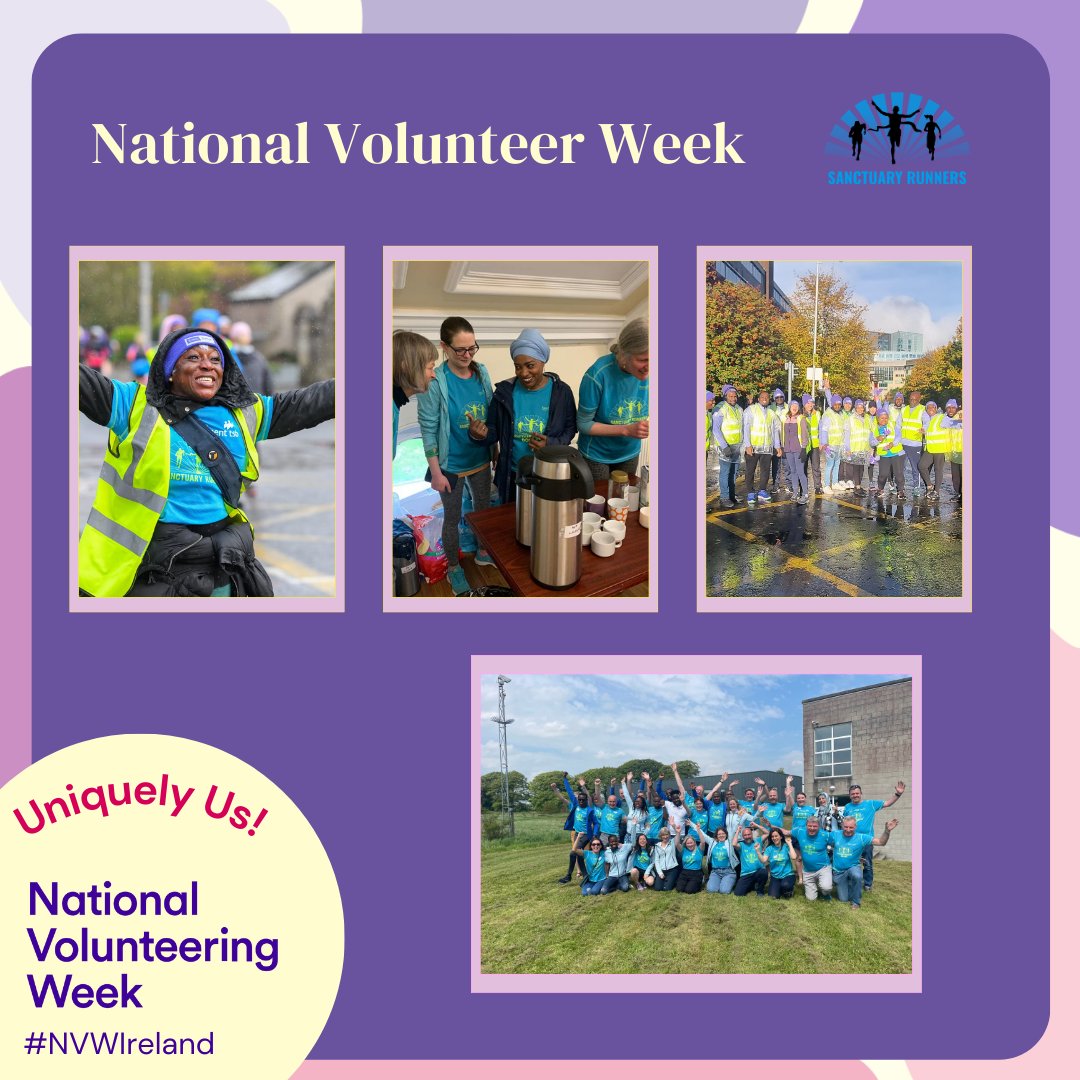 It's #NationalVolunteerWeek and this year's theme is #UniquelyUs A huge THANK YOU to all our volunteers in Sanctuary Runners who dedicate their time, energy and enthusiasm each week to support our mission of a more inclusive, integrated and equal society for all. #NVWIreland