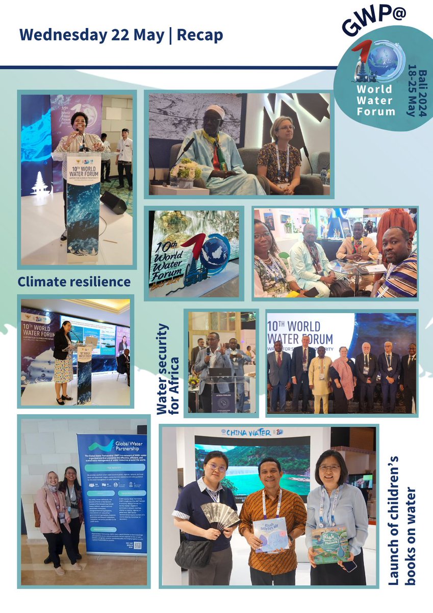 We’re wrapping up Wednesday at the 10th #WorldWaterForum full of inspirational encounters on: 💧 #ClimateResilience 💧 #Transboundary cooperation 💧 #WaterInvestments 💧 #WaterSecurity & 💧 #Water for #SharedProsperity See you for further discussions tomorrow!