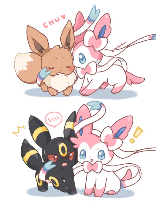 なつき進化してしまうブラッキー #キスの日 