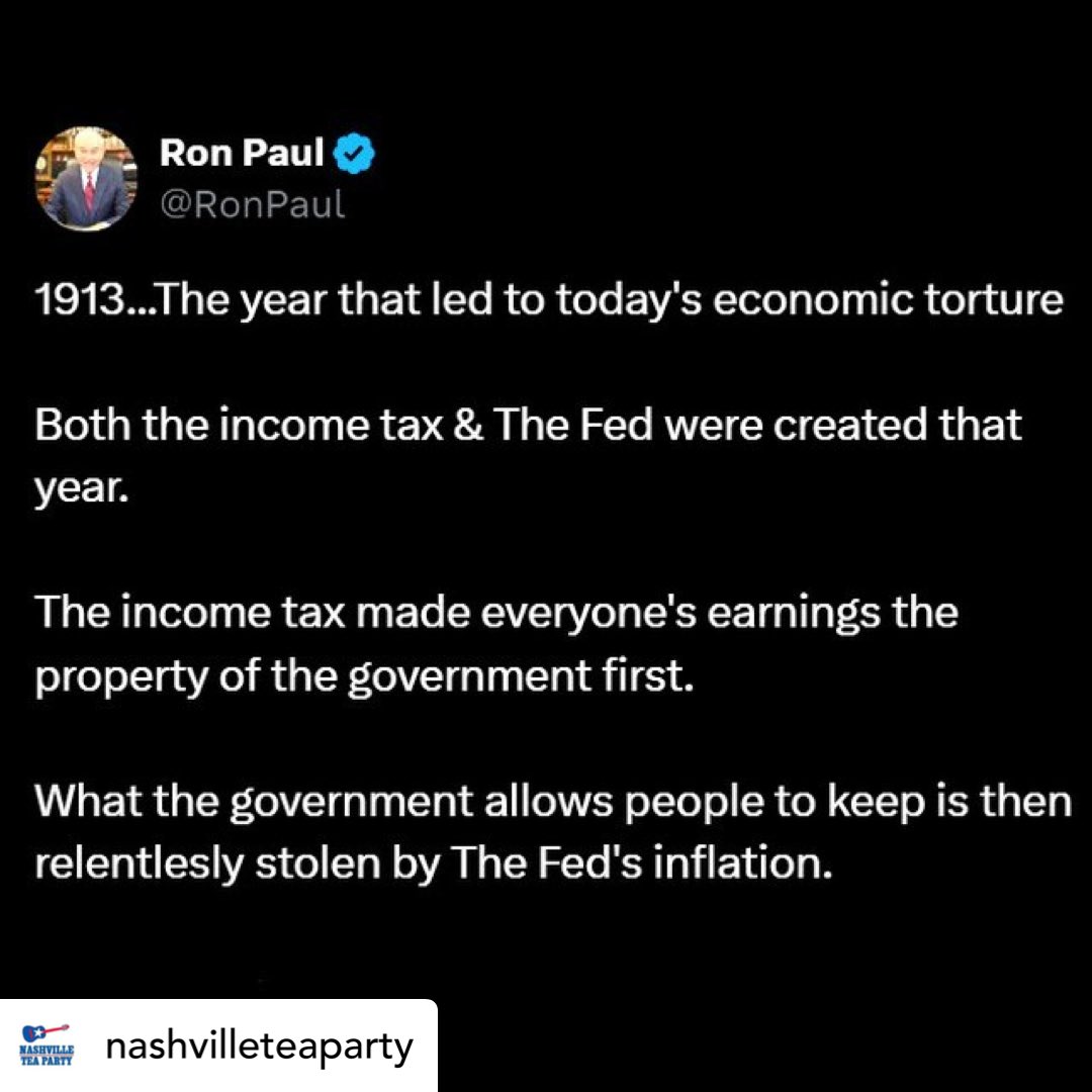 MichelleMaxwell's tweet image. #TheFed #TaxationWithoutRepresentation #IncomeTax #Inflation