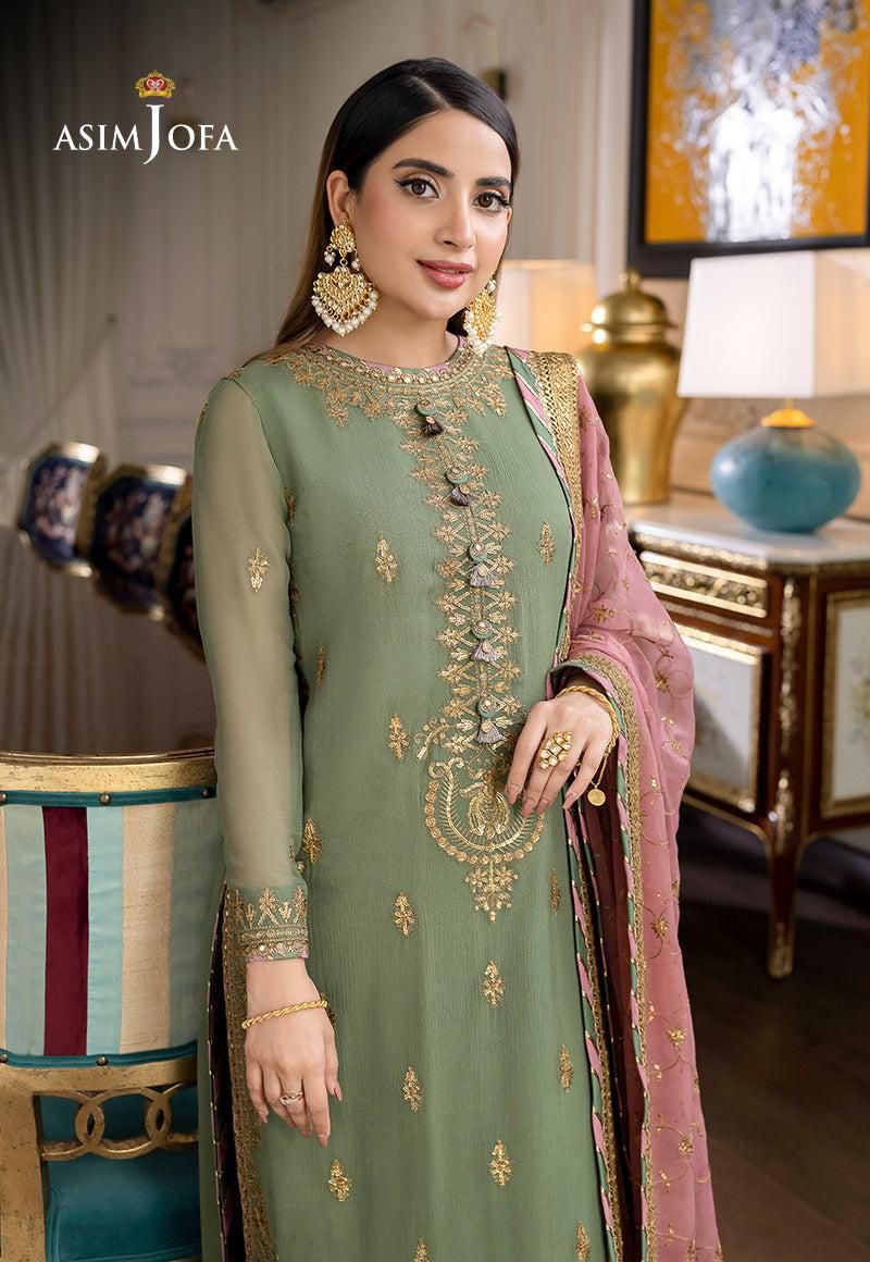 Suit Details:- 
▪️Fully Heavy Embroidery Chiffon Front
▪️Heavy Embroidered Neck 
▪️Heavy Embroidery Front &amp; Back Border  
▪️Heavy Embroidery Chiffon Back 
▪️Heavy Embroidery Selvees
▪️Heavy Embroidered Slevees